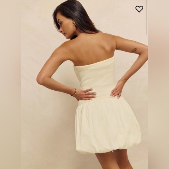 NWT Reformation Margot Cotton Mini Dress in Fior Di Latte Size Medium $248 - Picture 5 of 6
